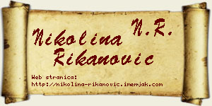 Nikolina Rikanović vizit kartica